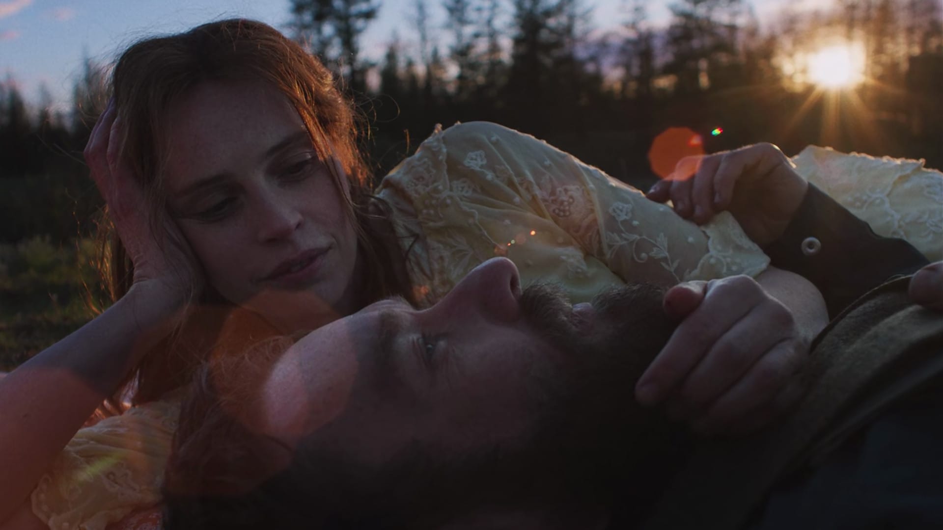 Joel Edgerton and Felicity Jones in 'Train Dreams'